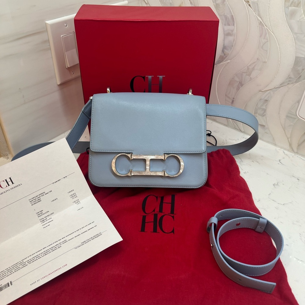 Carolina Herrera Light Blue Crossbody Bag
